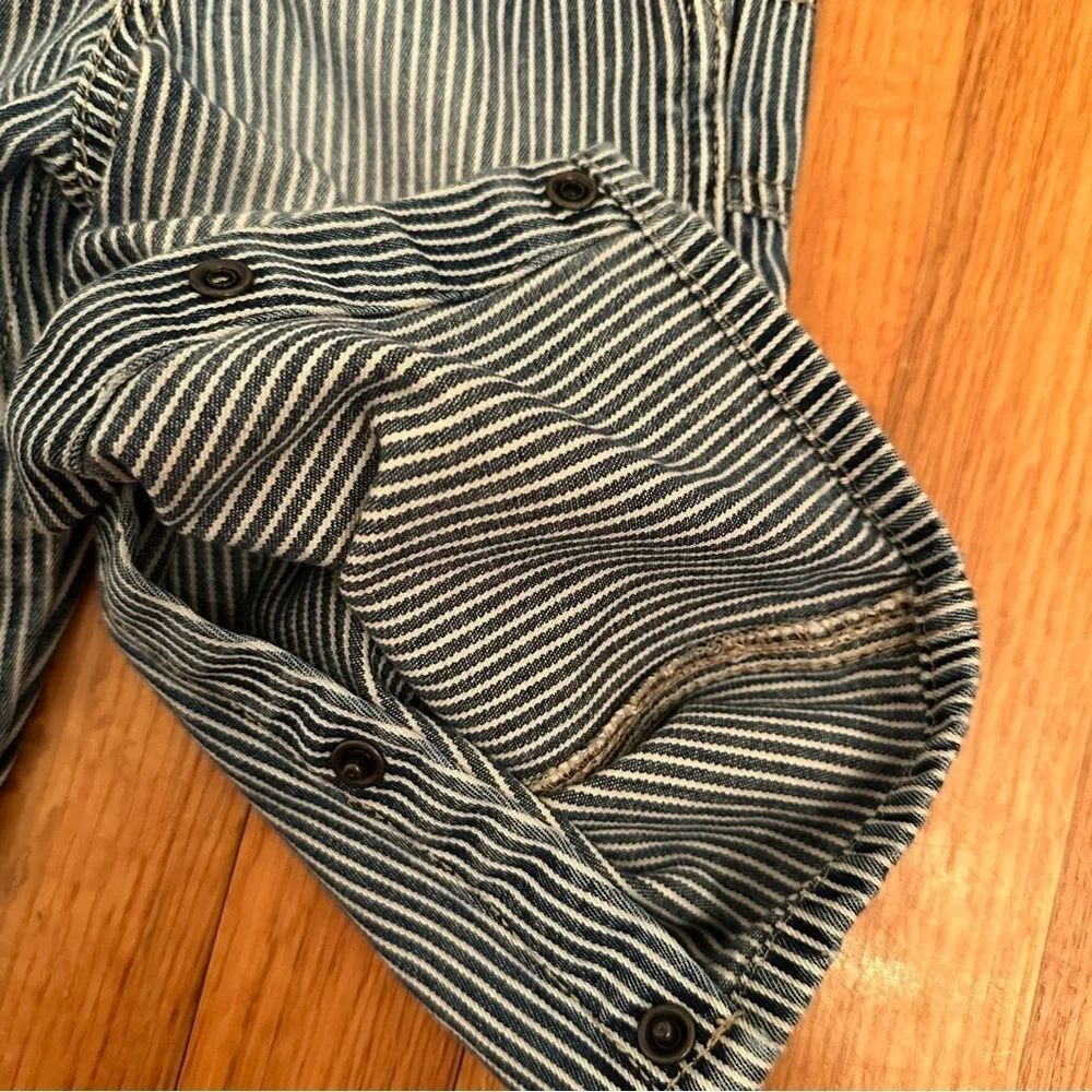 Baby B’gosh By Oshkosh Overall striped, Distressed, Size 18 Months (n)